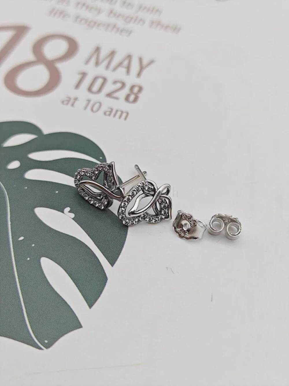 Pandora Entwined Heart & Butterfly Stud Earrings